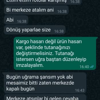 Electrolux Kurutma Mak. Hasarlı Gönderim