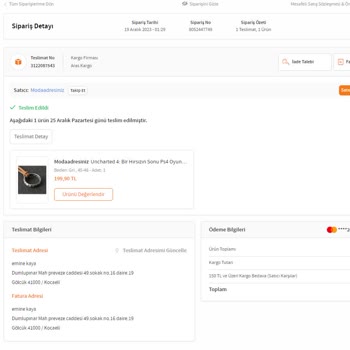 Trendyol Teslim Edildi Yazıyor Fakat Teslim Edilmedi 3122087543 Numaralı