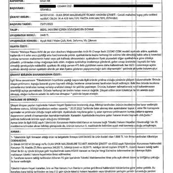 Skechers Hakem Heyeti Kararını Uygulamadı Hem Param Hem Ayakkabı Gitti