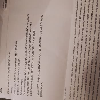 Trendyol Roborock S7 6 Ayda Bozuldu