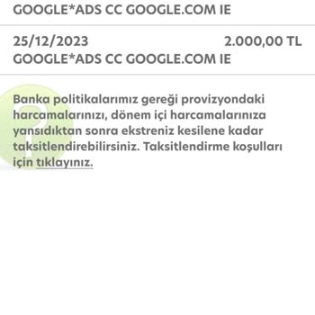 Enpara Kredi Kartından Onaysız Ücret Çekimi
