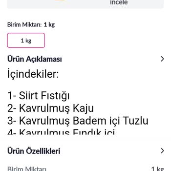 Pazarama Kuruyemiş Ürün İçeriği Ve İade Süreci Hakkında Şikayet