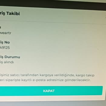 Shopier Sitesinden Deer Wear Mağazasına Verdiğim Sipariş Kargolanmadı