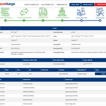 Sadece Ve Sadece Adı Sürat Kargo