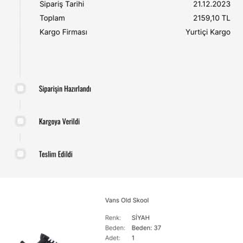 Sneaks Up Sipariş Sorunu. Siparişim Teslim Edilmiyor