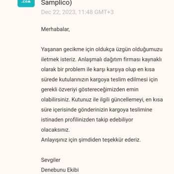 Denebunu Kargomu Göndermiyor