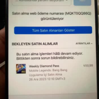 Mobile Legends Mobil Oyun Uygulamasında Satın Alma Sorunu