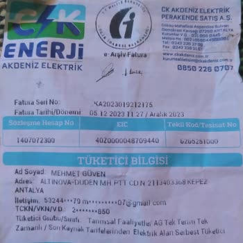 CK Enerji Akdeniz Elektrik Elektrik Sıkıntısından Yangın