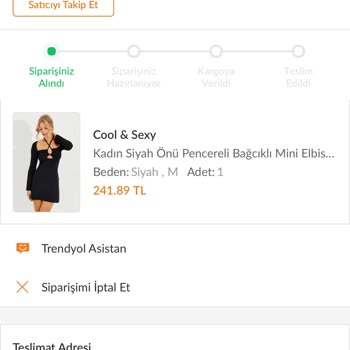 Trendyol'dan Aldığım Elbise Kargoya Verilmiyor