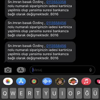 Watsons Sipariş İptali Hakkında Bilgilendirme Talebi