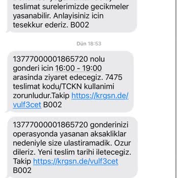 KARGOMsende Kargomu Ulaştırmadan İade Ettiler