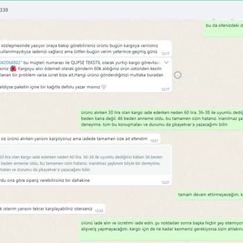 Merve Gültekin Atelier Satış Sonrası Kötü Deneyim