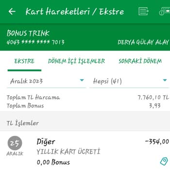 Garanti BBVA Kart Üyelik Ücreti İadesi