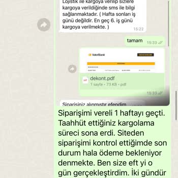Aryagross Ürünü Göndermiyor Ücret İadesi Gerçekleştirmiyor