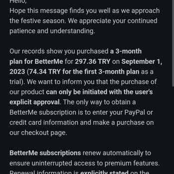 Betterme İzinsiz Hesabımdan Para Çekildi