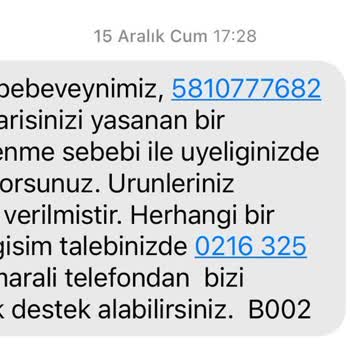 E-BEBEK İade Kargo Kodu Göndermemekte Direniyor