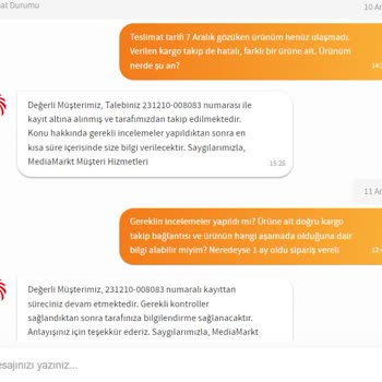 Trendyol Media Markt'ten Alınan Buzdolabının Teslim Edilmemesi