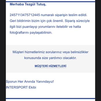 Intersport 21 Gündür İade Bekliyorum