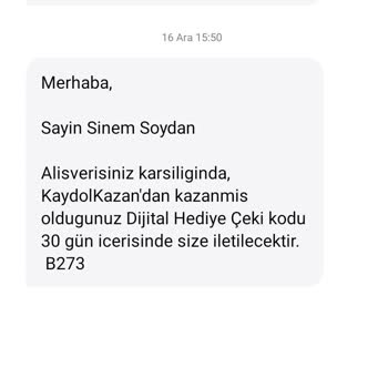 Kaydol Kazan 1000 TL Migros Çeki