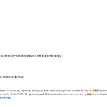 Wise (transferwise) İngiltere Kurumsal Hesap Açılamaması