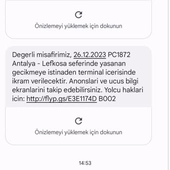 Pegasus Gecikme Yaşanan Havayolu Uçuş Deneyimi