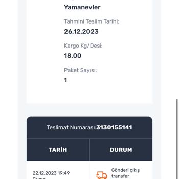 Sürat Kargo Kargom Dağıtıma Çıkarılmıyor