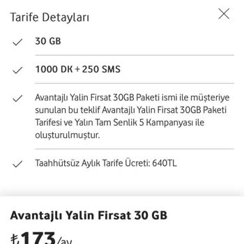 Vodafone Tarifem Fazla Fatura Olarak Çıktı