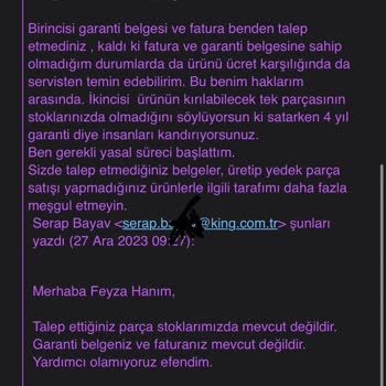 King Yedek Parça Sıkıntısı!