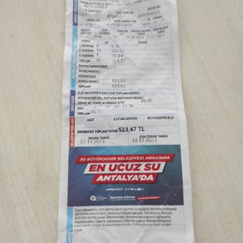 Antalya Büyükşehir Belediyesi Fatura İnceleme Yapılması