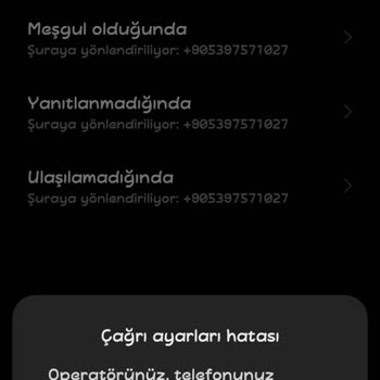 Turkcell Çağrı Yönlendirme Ayarları Hatası