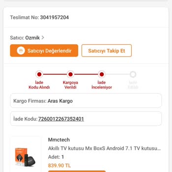 Ozmik Trendyol'da Yaşanan Ürün İade Sorunu