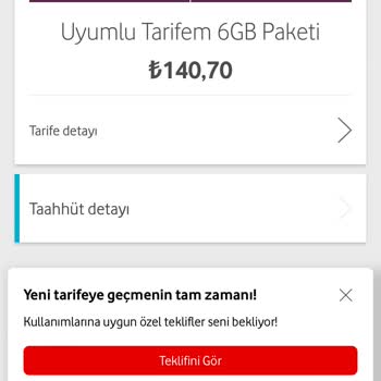 Vodafone Faturalıya Geçiş İnternet Hediyesi Tanımlanmıyor