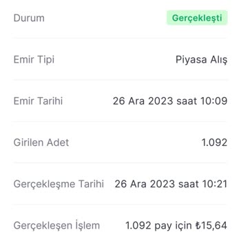Midasta Alış Emri Yanlışlığı