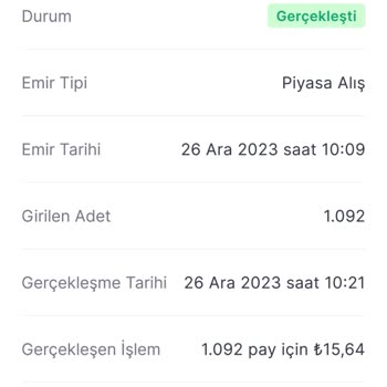 Midasta Alış Emri Yanlışlığı