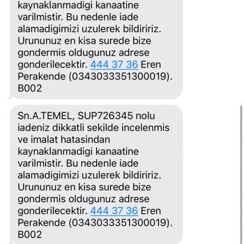 Fashfed Ve SuperStep İade Yapmıyor