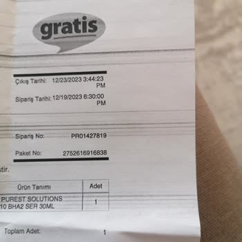 Gratis Aldığım Ürün Sahte