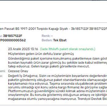 Trendyol E-Ticaret Platformunda Satıcıların İade Sürecinde Karşılaştığı Sorunlar