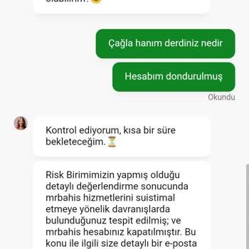 MrBahis Bahis Sitesinde Hesabımın Kapatılması Ve Paramın İadesi