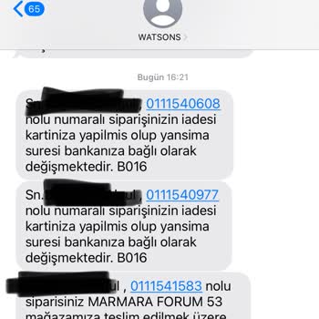 Watsons'tan SMS İle Yanıltıcı Mesaj Geliyor