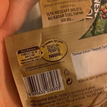 Nestle Nescafe Gold Paket İçeriği Yanlış