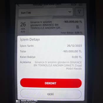 Ziraat Hesabından Farklı Kişinin Binance TR Hesabına Aktarım Hatası