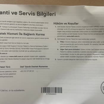 Dell Türkiye Teknik Destek Ve Garanti Süreci Sorunları