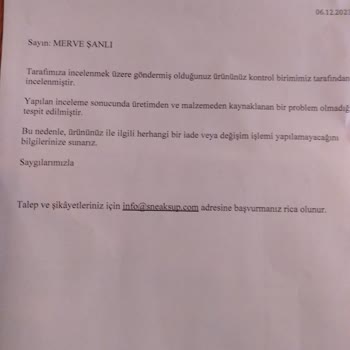 Nike Online Satın Alınan Ayakkabının Kısa Sürede Yıpranması Üzerine Şikayet