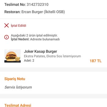 Trendyol Ürünü İptal Etme