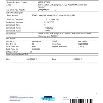 VakıfBank Konut Sigortası Yenileme İşlemi Ve İptal Talebi Hakkında