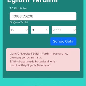 İBB Burs Olumsuz Sonuçlandı
