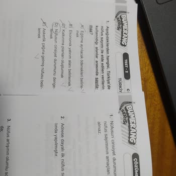 Yediiklim Coğrafya Bumerang Soru Bankası Cevap Anahtarı Yanlış