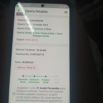 Trendyol Sipariş Teslimat Sorunu