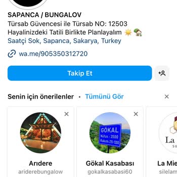 Hilde Turizm Bungalov (Sapanca) Sahte Hesap