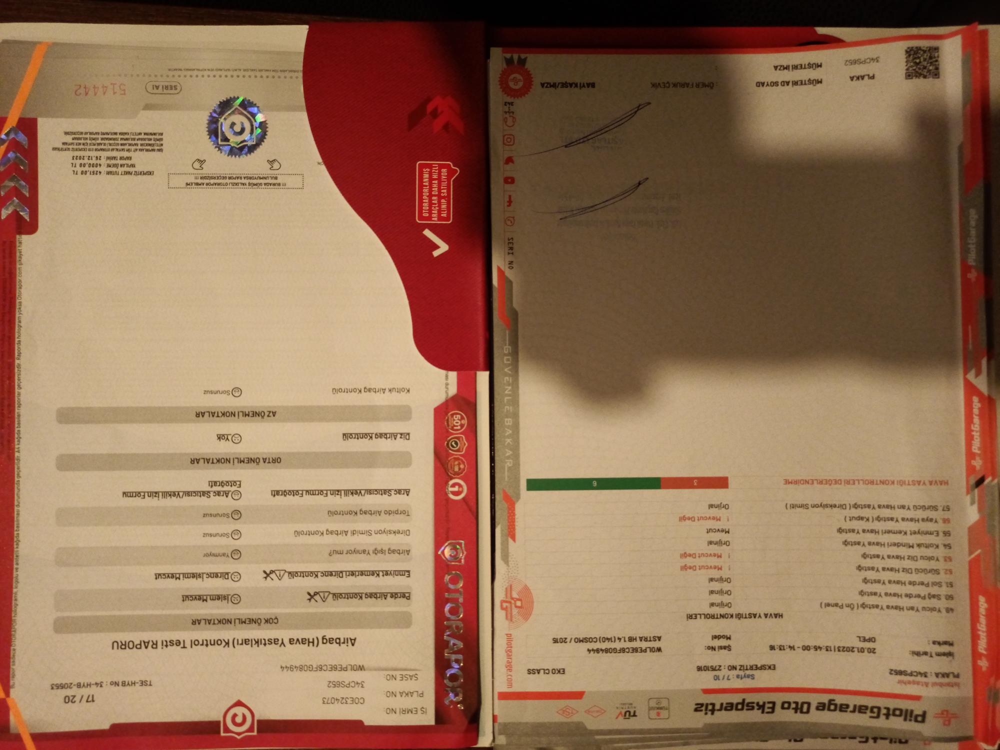 Pilot Garage Patlak Airbag'e Orijinal Yazdı. - Şikayetvar